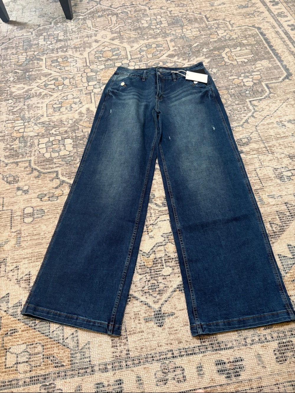 NWT Flamingals wide leg jeans. Size L